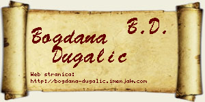 Bogdana Dugalić vizit kartica